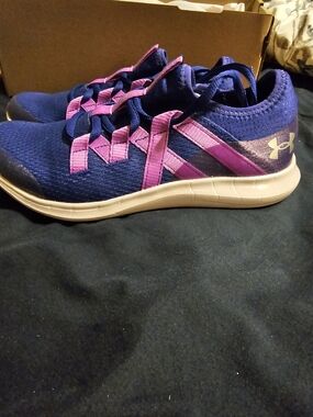 Under Armour Women's Navy and Pink Training Sneakers
